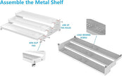 Spice Rack Organizer for Cabinet, 3 Tier Expandable shelf, Great for Kitchen Cabinets, Cupboard,Pantry and more,Metal plate with hole (1 Pack/White,9.45