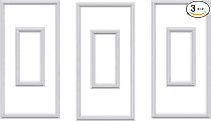 3 PCS Premade Wainscoting Panels Accent Wall Panels For Interior Wall Decor Easy DIY Build And Batten Chair Rail & Picture Frame Door Decor(12 x 24 + 6 x 12in)