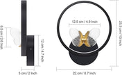 XEYOU 16W Modern Wall Sconce Lighting Indoor LED Creative Wall Light Fixture Butterfly Shape Decoration Wall Lamp for Living Room Bedroom Stair Corridor