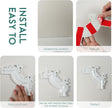 French Style 3D Floral PVC Panels - 6.1INx6.1IN.Self-Adhesive Corner Molding for DIY Wainscoting & Furniture Decor (2PCS,White)