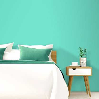 Livelynine Turquoise Wallpaper Peel and Stick Solid Color Wall Paper Aqua Green Contact Paper for Cabinets Kitchen Wallpaper Waterproof Desk Vinyl Wrap Self Adhesive Tiffany Blue Removable 15.8x78.8