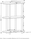 Furinno Turn-N-Tube No Tools 3-Tier Modern Oval Side Display Rack, Bauhaus Oak/Beige