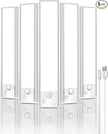 Under Cabinet Rechargeable Lighting: 10 Inch Motion Sensor Dimmable Lights Indoor - Battery Operated Lights - Wireless Closet Light Magnetic Led Light for Kitchen Home Bathroom Counter 5 Pack