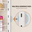 MIAOLI Over the Door Pantry Organizer, 10-Tier Adjustable Spice Rack Cabinet Door Shelves, Hanging Seasoning Organizer for Kitchen Bathroom, Laundry Room Organization, White