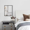 AAZZKANG Mirrors for Wall Rectangular Metal Framed Mirror Modern Decorative for Entryway Bedroom Living Room Bathroom Vertically or Horizontally Hanging Black Small