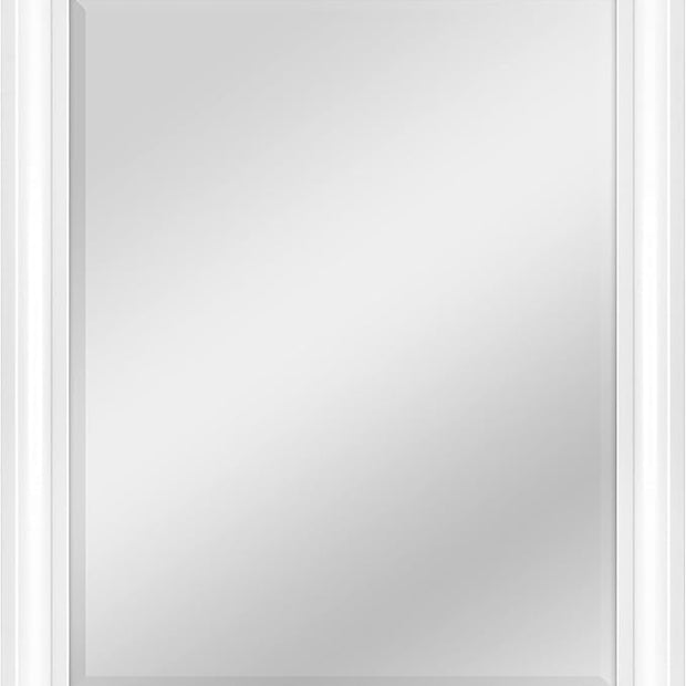MCS Large Wall Mirror, Modern Rectangle Mirror Home Decor for Living Room, Bedroom, or Bathroom, 26.5 by 32.5 Inch, White