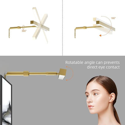 4W Plug in Picture Light for Paintings with Remote Control, 12" LED Art Display Lighting for Gallery, Dartboard, Artwork, Gold Wall Mounted Picture Frame Light