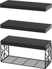 Bathroom Shelves Over Toilet Set of 3, Floating Shelves for Wall Toilet Paper Storage, 1.5