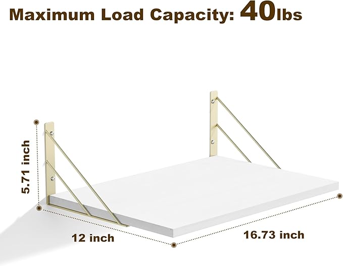Love-KANKEI Deep Floating Shelves for Wall, 16