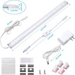 Under Cabinet Lighting 15 inch, Bright Under Desk Light with Memory Function, Dimmable Under Counter Lights for Kitchen, Closet and Workbench, LED Sink Light, Cool White 6500K