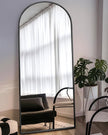 Arched Full Length Mirror, Floor Mirror with Stand, 30
