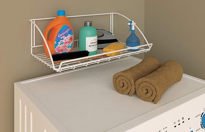 ClosetMaid 8278 18-Inch Wide Laundry Utility Hanger Shelf, White