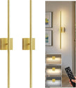 L LOHAS LED Battery Operated Wall Sconces Set of 2, Battery Wall Sconce 10000mAh, Gold Rechargeable Sconces 3CCT, 28.1 Inch Wireless Wall Lights, Sconce Wall Decor for Bedroom, Living Room