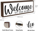Welcome to Our Home Sign, Decorative Framed Wooden Box Sign, Sweet Home Decor, Entryway Decors, Front Door Decors for Shelf Counter Tabletop, Farmhouse Wall Decor, Housewarming Decoration