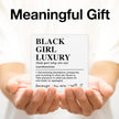 TSUYAWU Black Girl Luxury Definition Wooden Sign Motivational Decor for Home Office Bedroom, 5 x 5 Inches
