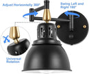 TRLIFE Wall Sconces Plug in, Remote Control Dimmable Wall Sconce and Adjustable Color Temperature 2700K-6500K Wall Lights with 6FT Plug in Cord, Swing Arm Wall Mounted Light(2 Pack, 2 Bulbs)