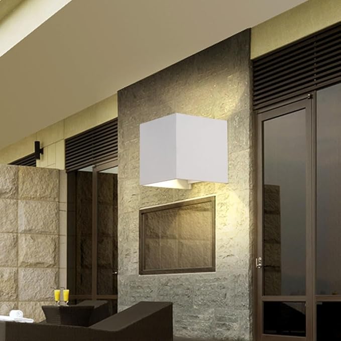 ICEMOB 3.94in Indoor Wall Sconce Dimmable 12W, Modern LED Wall Lamp Black, Up Down Wall Mount Lights Mini Metal for Living Room Bedroom Hallway Decor