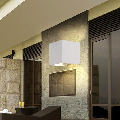 ICEMOB 3.94in Indoor Wall Sconce Dimmable 12W, Modern LED Wall Lamp Black, Up Down Wall Mount Lights Mini Metal for Living Room Bedroom Hallway Decor