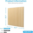 Art3d Slat Wall Panel, 3D Fluted Textured Panel 12-Tile 19.7 x 19.7in. - Oak
