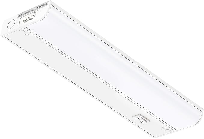 GETINLIGHT Inlight 12-inch Hardwired Only LED Under Cabinet Lighting, Daylight White(5000k), Dimmable, Matte White Finished, ETL Listed, IN-0201-11-WH-50