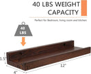 12 Inch Floating Shelves Wall Mounted Set of 2, Rustic Wall Shelves for Decor and Storage, Solid Walnut Wood Shelf, Picture Ledge for Bedroom/Bathroom/Living Room/Kitchen, Walnut Color, 12*4*1.5