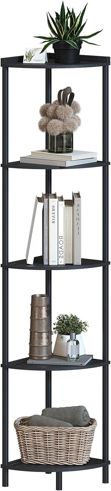 SUNMORY 5 Tier Corner Shelf Stand, Industrial 65