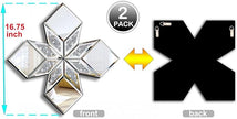 Crushed Diamond Decorative Mirror 2 Pack 16.75x16.75” Diamond Shape Glass Decor Wall Mirror for Home Decor, Accent Mirror