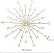 ZEXUIRU 3 Pack Gold Sunburst Wall Decor – Metal Crystal Wall Art with Sparkling Rhinestones, 14’’/18 Inch Starburst Wall Hanging Set for Living Room Bedroom Bathroom – Modern Bling Home Decorations