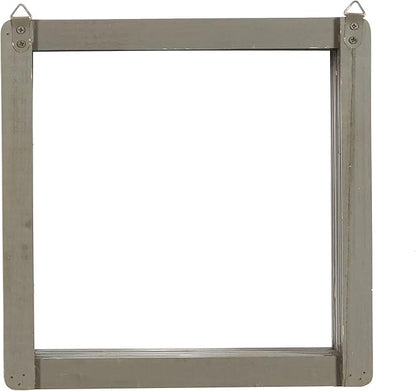Deco 79 Wall Shelf, 12" L x 7" W x 12" H, Grey