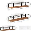 Spice Rack Self-Adhesive or drilling, Rustic Style Hanging Spice Rack, Spice Organization for Cabinet Door or Wall Mount, Over The Stove, Kitchen Wall, 4-Pack