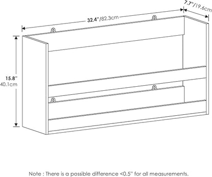 Furinno Hermite Multipurpose Wall Mounting Storage Shelf, Espresso