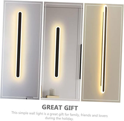 DOITOOL Minimalist LED Wall Light with Black Frame Warm Glow Corridor Pendant for Bedroom Bedside Living and Stairway Decoration Easy Installation Modern Wall Lamp