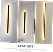 DOITOOL Minimalist LED Wall Light with Black Frame Warm Glow Corridor Pendant for Bedroom Bedside Living and Stairway Decoration Easy Installation Modern Wall Lamp