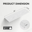 BAYKA Floating Shelves for Wall, 36 inches Long Wall Mounted Rustic Wood Shelves for Bathroom, Bedroom, Living Room, Kitchen, Office, Hanging Shelf for Books/Storage/Decor(White,Set of 2)
