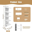 2 PCS 5 Tier Shelves for Wall, Decorative Wall Mounted Vertical Shelving Column Decor Mount Floating Storage Organizer Natural Finish Wall Shelf for Living Room, Bedroom, Bathroom