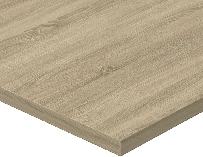 Set of 8 Sonoma Oak Floating Shelves 23.6 x 19.7 in, Engineered Wood Wall Mounted Storage Display Boards for Books, Plants, and Home Decor, Matte Finish