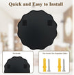 VooBang Black Scalloped Circle Mirror, 30
