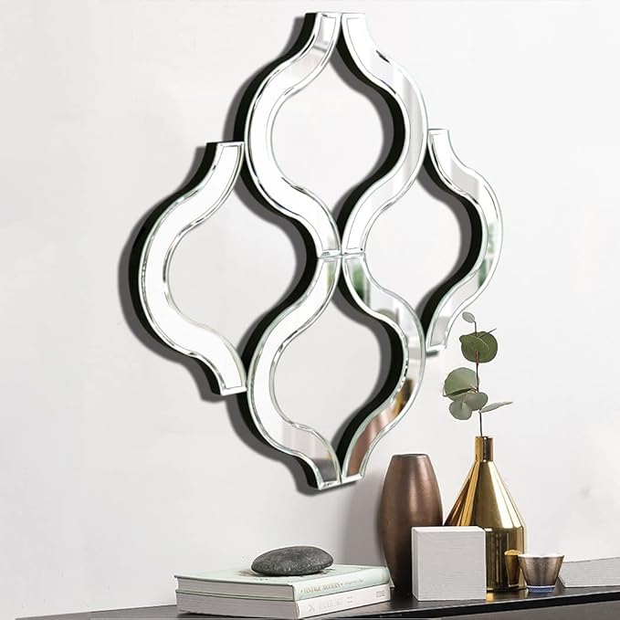 DMDFIRST Arc-Shaped Decorative Wall Mirror Silver 20