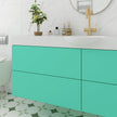 Livelynine 15.8x394 Peel and Stick Wallpaper Solid Color Texture Wall Paper Pastel Contact Paper Removable Stick on Wallpaper for Bedroom Girls Boys Room Kids Classroom Aqua Blue Green Vinyl Wrap