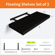 Floating Shelves for Wall Set of 3, 16