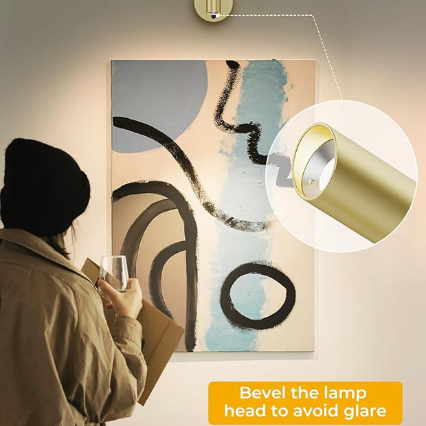 Picture Light for Wall, Battery Operated Art Light for Paintings CCT Dimmable Recharging Gallery Battery Wall Light with Remote Control for Living Room Gallery Dartboard Art Bathroom