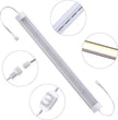 LABOREDUCER LED Under Cabinet Lighting Plug in Warm White 6 Pack,12inches Bar Dimmable Under Cabinet Lights, Under Counter Lights for Kitchen Ultra Slim LED Lights Hardwired Linkable 24V