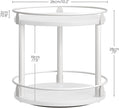 Spice Rack, Set of 2 Lazy Susan Organizer, 2-Tier Turntable Organizer For Cabinet, Compact and Versatile, for Kitchen Countertop, White SR22L2WW