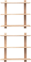 3 Tier Floating Shelves,Long Wall Shelf,Over The Toilet Shelves Bathroom Hanging Display Storage Rustic for Living Room Bedroom Kitchen Office Coffee Bar Decor ,24 Inch,2 Pack,(Carbonized Black)