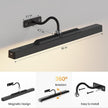 Wireless Dimmable Picture Light Black,16in Battery Operated Art Light for Wall Paintings – 5000mAh Rechargeable, Remote, 3 Color Temps, 350LM Wall Art Light for Frame, Portrait, Dartboard 2 Pack