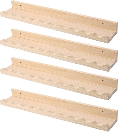 NCONCO Nursery Book Shelves, 4 Pack 23x4.3inch Floating Shelves for Wall Photo Picture Ledge Shelves Wall Book Shelves for Kids Bedroom Living Room Kitchen Nursery Decor