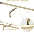 LED Picture Lights for Paintings Plug in, 16 Inch 4W Adjustable Art Light Gallery Wall Light for Display Art Work, Antique Brass Finish, CRI90+, 3000K Warm White