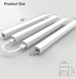Under Cabinet Lighting Plug in, 16 Inch 4 Pcs, Linkable AC120V 3CCT 3000K/4000K/5000K Ultra Slim, LED Under Cabinet Lights for Counter Light, Kitchen, Shelf, Sink, Workshop, Desk, White