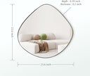 Irregular Wall Mirror Matel Matte Black Framed Wall Mirror for Living Room Bedroom Bathroom Entryway Wall Decor 23.6