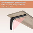 DINZI LVJ Long Wall Shelves, 31.5 Inch Wall Mounted Shelves Set of 2, Easy-to-Install, Floating Storage Ledges with Sturdy Metal Brackets for Living Room, Bathroom, Bedroom, Kitchen, Greige
